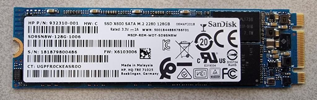 SATA SSD SanDisk X600, Gebruikt, Sandisk, Ophalen of Verzenden, Laptop