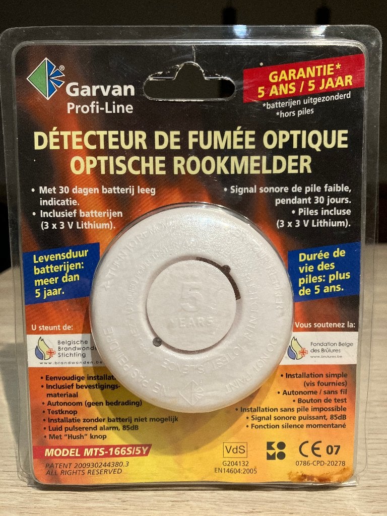 NIEUW : Branddetecor - Optische rookmelder, Doe-het-zelf en Bouw, Ophalen of Verzenden, Nieuw, Detector, Sensor of Melder, Rook
