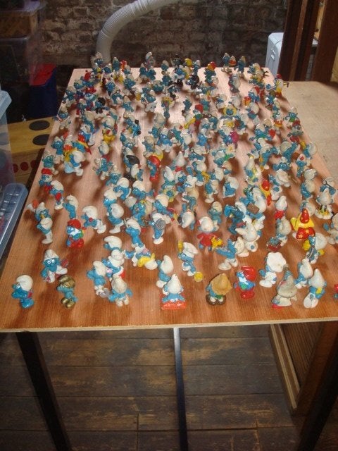 Lot de 178 schtroumfs PEYO, Enlèvement, Utilisé, Différents Schtroumpfs, Poupée, Figurine ou Peluche