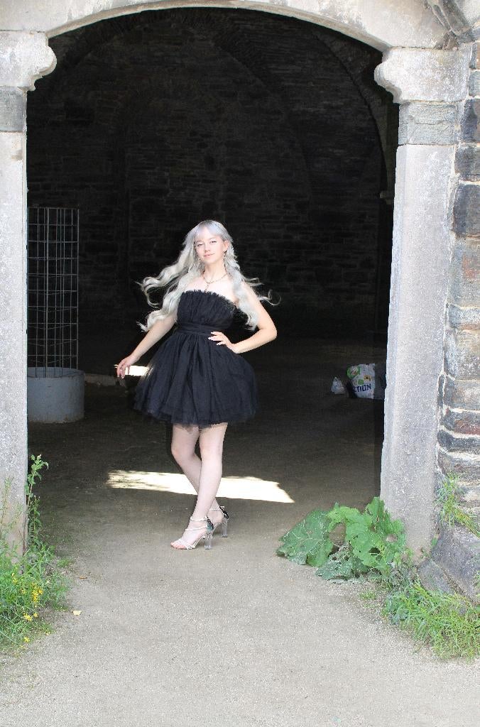 Robe de coktail tulle noir (T 36), Neuf, Enlèvement ou Envoi, Taille 36 (S), Robe de cocktail