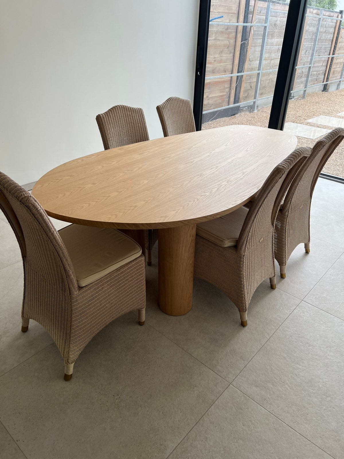 Eettafel + 6 stoelen, Huis en Inrichting, Ophalen, Zo goed als nieuw, Modern landelijk, 4 tot 6 stoelen