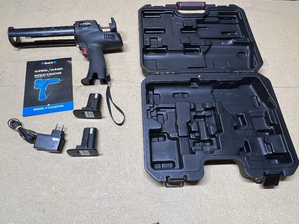 Scell-it vi-p420b pistolet injection silicone 2 batteries, Bricolage & Construction, Enlèvement ou Envoi, Comme neuf, Autres types