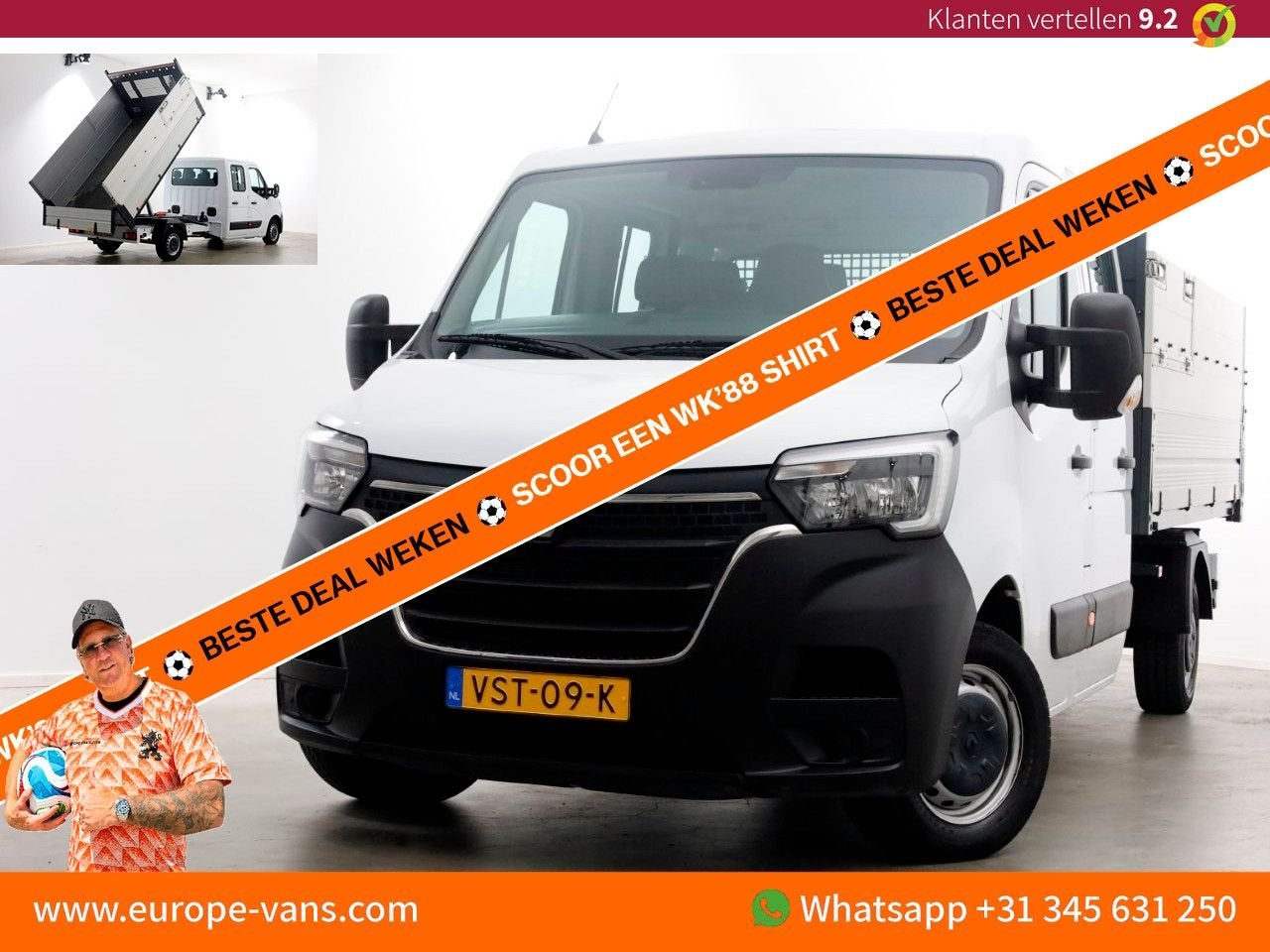 Renault Master T35 2.3 dCi 145pk L3 D.C. Kipper met hoge boo, Achat, Entreprise, Diesel, 336 g/km