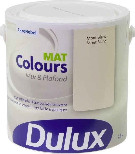 peinture Dulux White Matt Mont Blanc Mur et Plafond, Enlèvement ou Envoi, Neuf, Blanc, Peinture