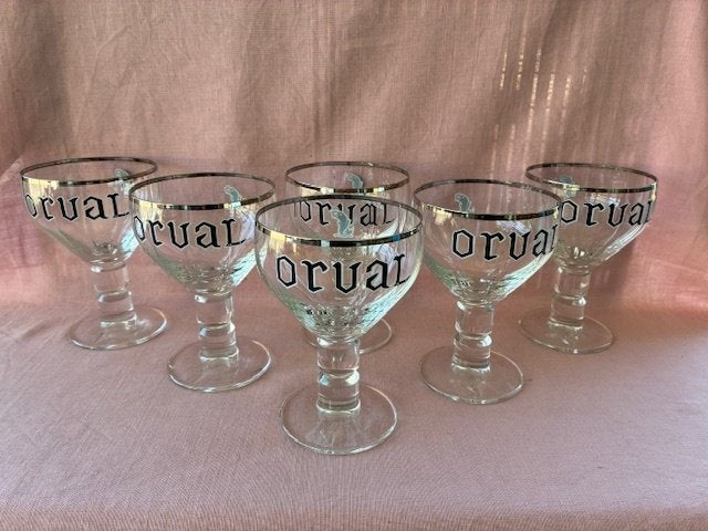 Orval 6 verres à pied, Enlèvement ou Envoi, Comme neuf, Verre à bière