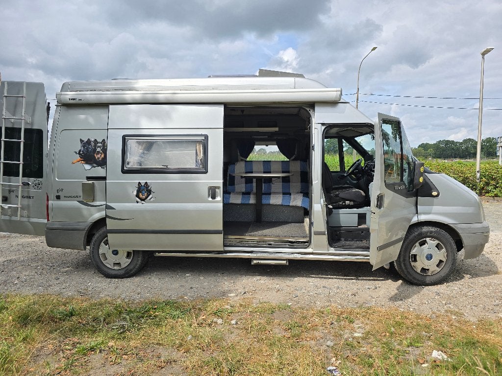 Ford Big Nugget camper + degelijke Westfalia inrichting 6m., Chemisch toilet, Buscamper of Camperbus, Ringverwarming, Ford