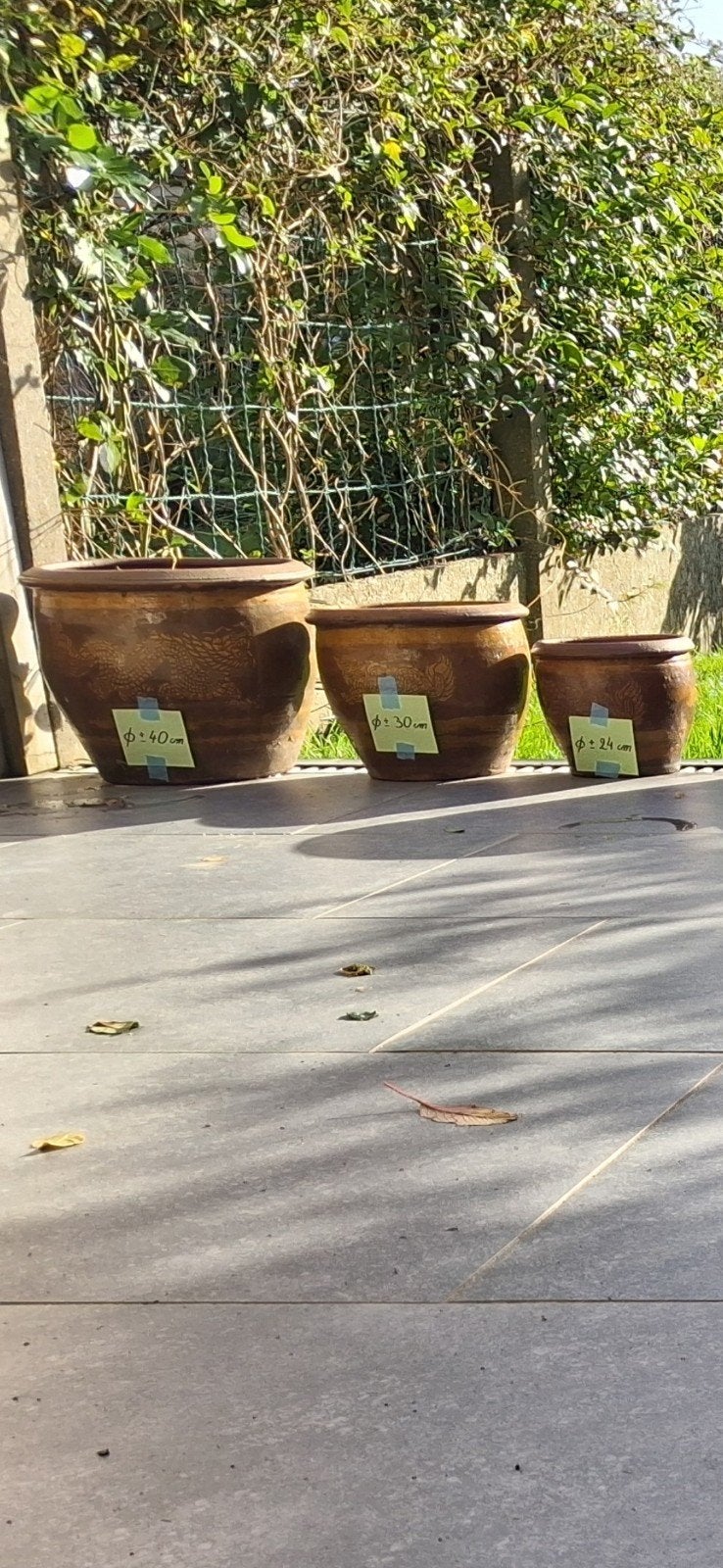 Prachtige partij keramische bloempotten - Los of als set, Tuin en Terras, Gebruikt, Rond, Minder dan 40 cm, Binnen