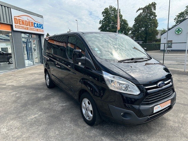 Ford Transit Custom,2.0cdti,101.046km,dubbcab,6plts,Btwaftr, 1995 cc, Zwart, Bedrijf, Diesel