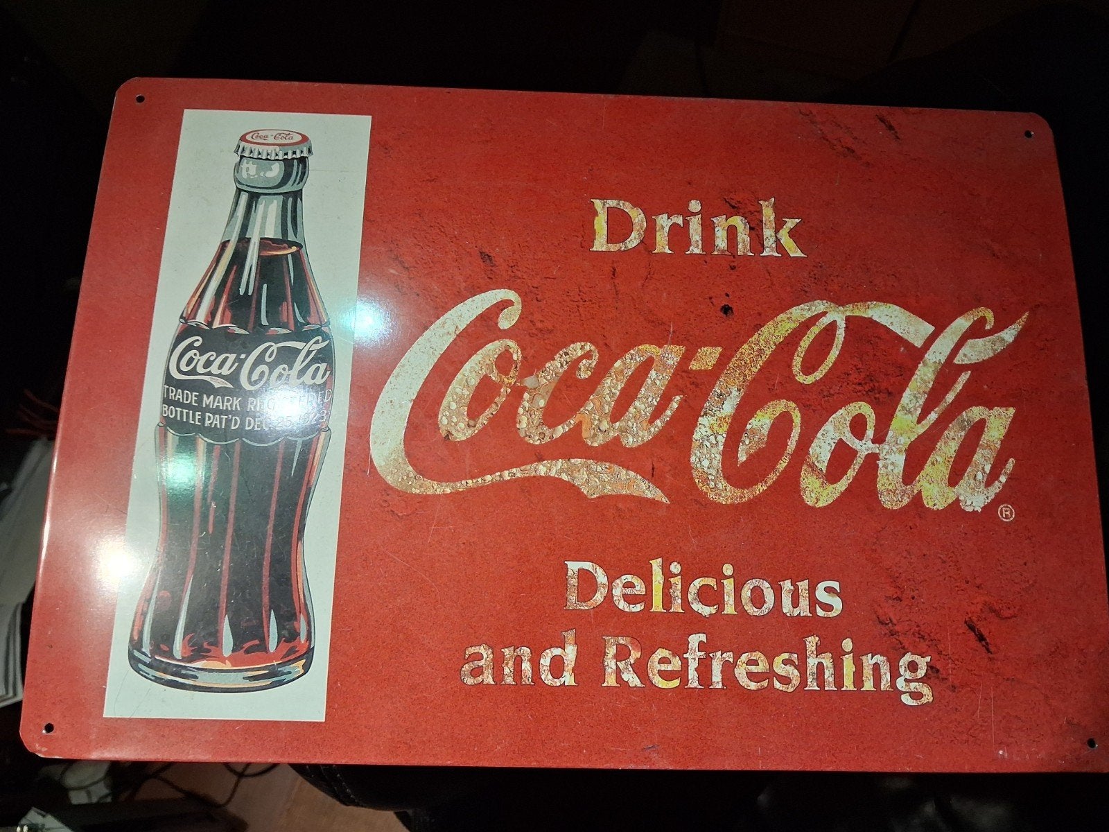 Coca Cola plaat, Verzamelen, Ophalen, Zo goed als nieuw, Reclamebord