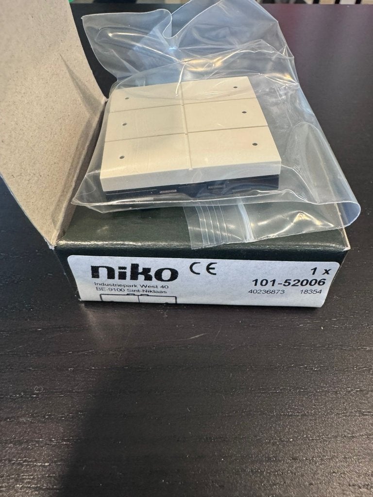 Zesvoudige drukknop met led voor Niko Home Control, white, Ophalen of Verzenden, Nieuw, Schakelaar