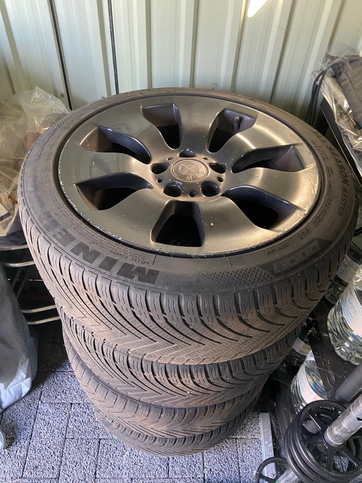 Originele E90 style158 velgen met banden 17”, Enlèvement, Utilisé