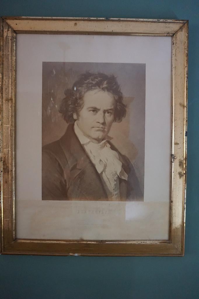 portret van componist Ludwig van Beethoven, Antiek en Kunst, Ophalen