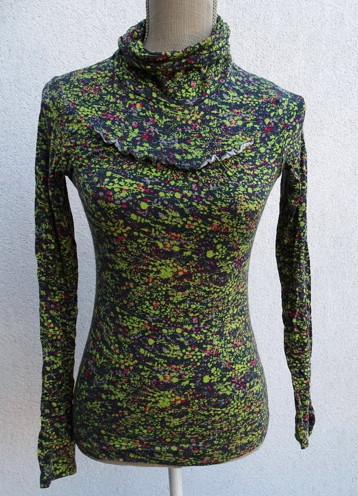 CKS T-shirt met col en lange mouwen en bloemenprint -14 jaar, Ophalen of Verzenden, Zo goed als nieuw, Cks, Meisje