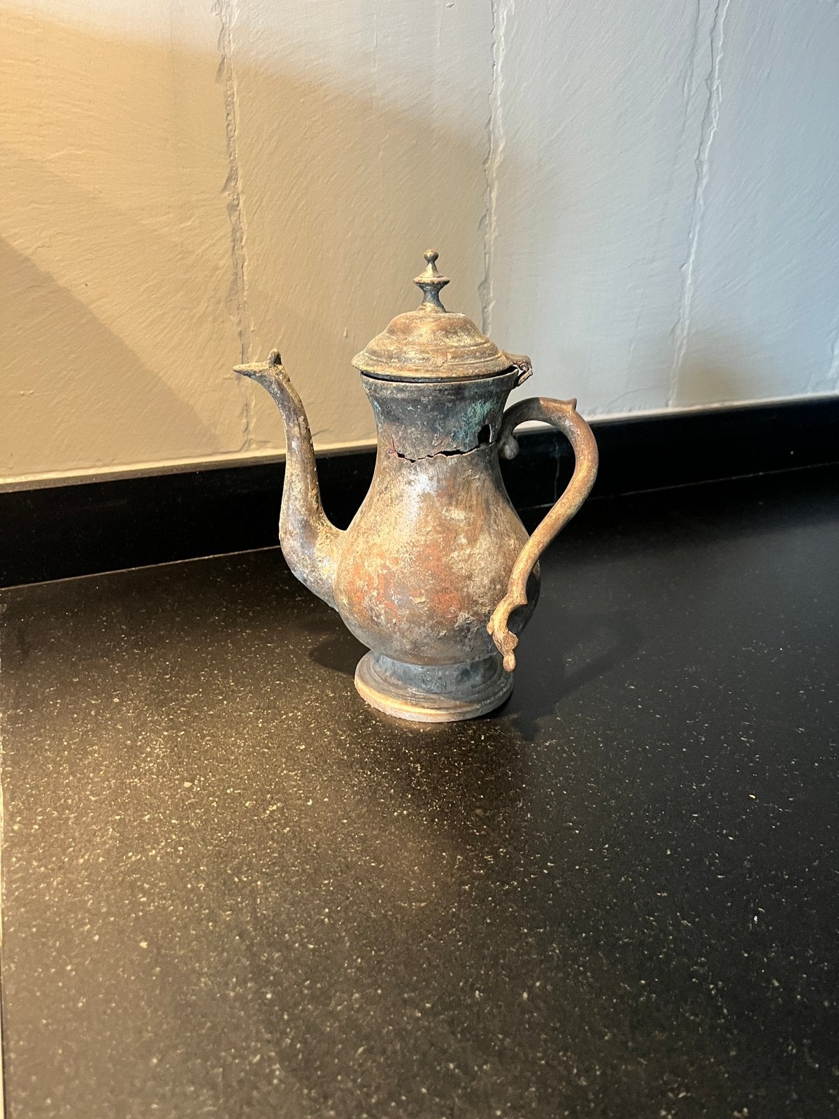 zeer oud zilver thee potje, Antiek en Kunst, Ophalen, Zilver