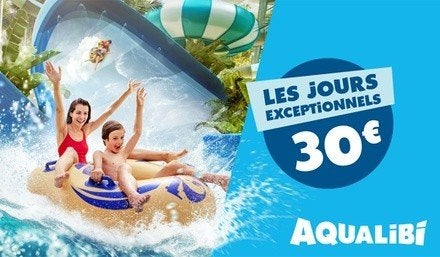2 billets adultes aqualibi, Tickets en Kaartjes, Twee personen, Ticket of Toegangskaart