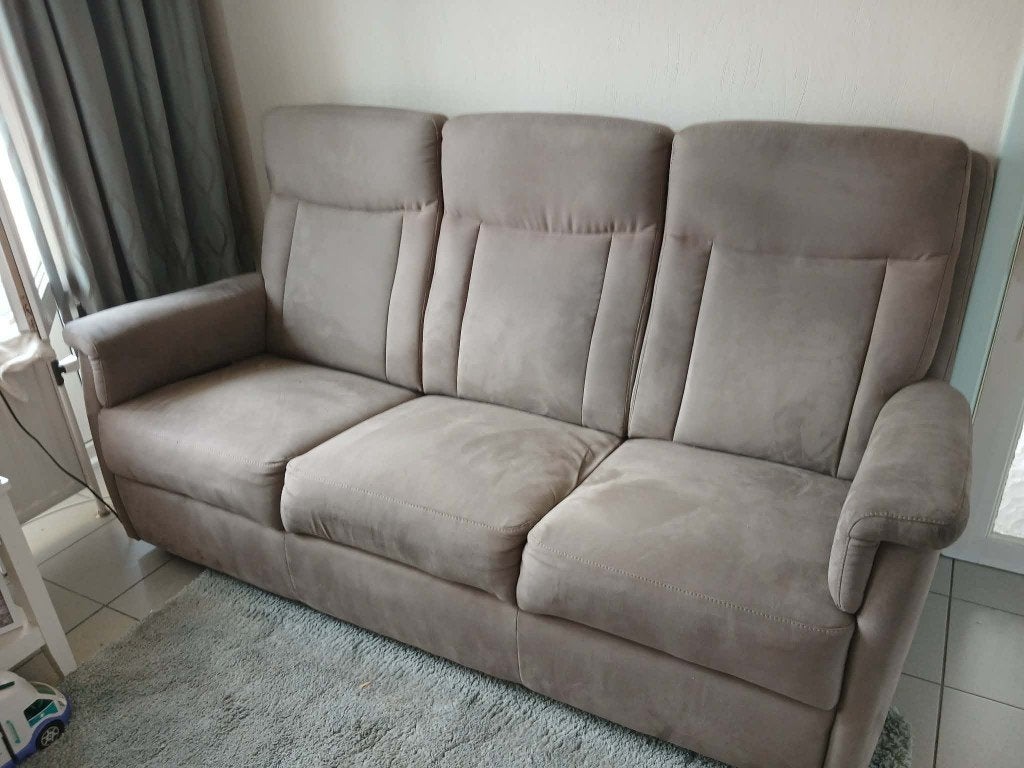 Zetel, Huis en Inrichting, Ophalen, Gebruikt, Driepersoons, Rechte bank