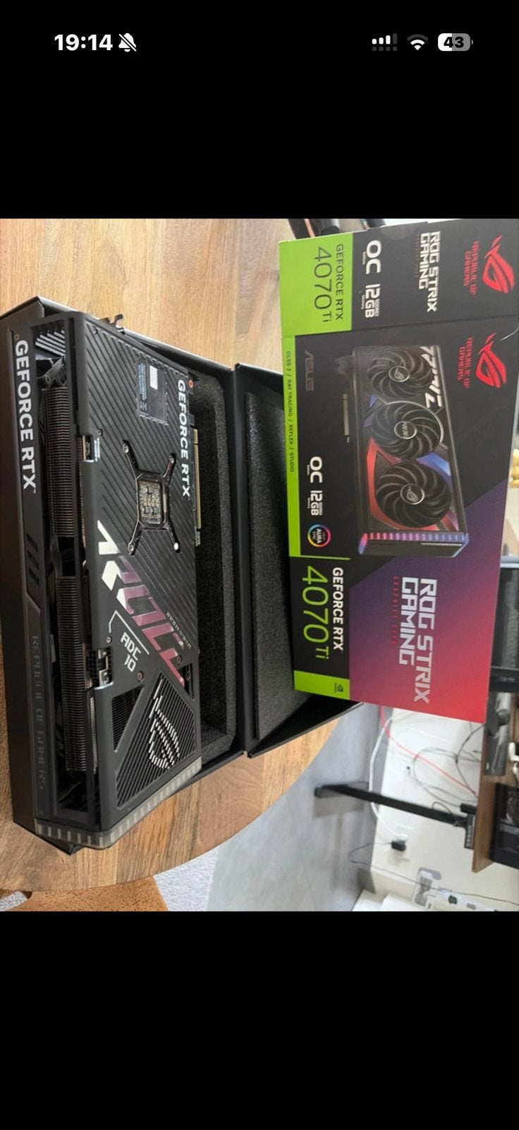Rtx 4070 ti rog strix astral nieuwstaat, Computers en Software, Videokaarten, Ophalen of Verzenden, Zo goed als nieuw