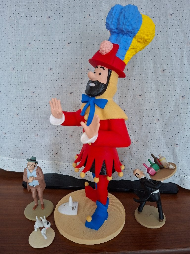 Capitaine Haddock en joyeux turluron 40cm. peint à la main, Collections, Enlèvement ou Envoi, Neuf, Autres types