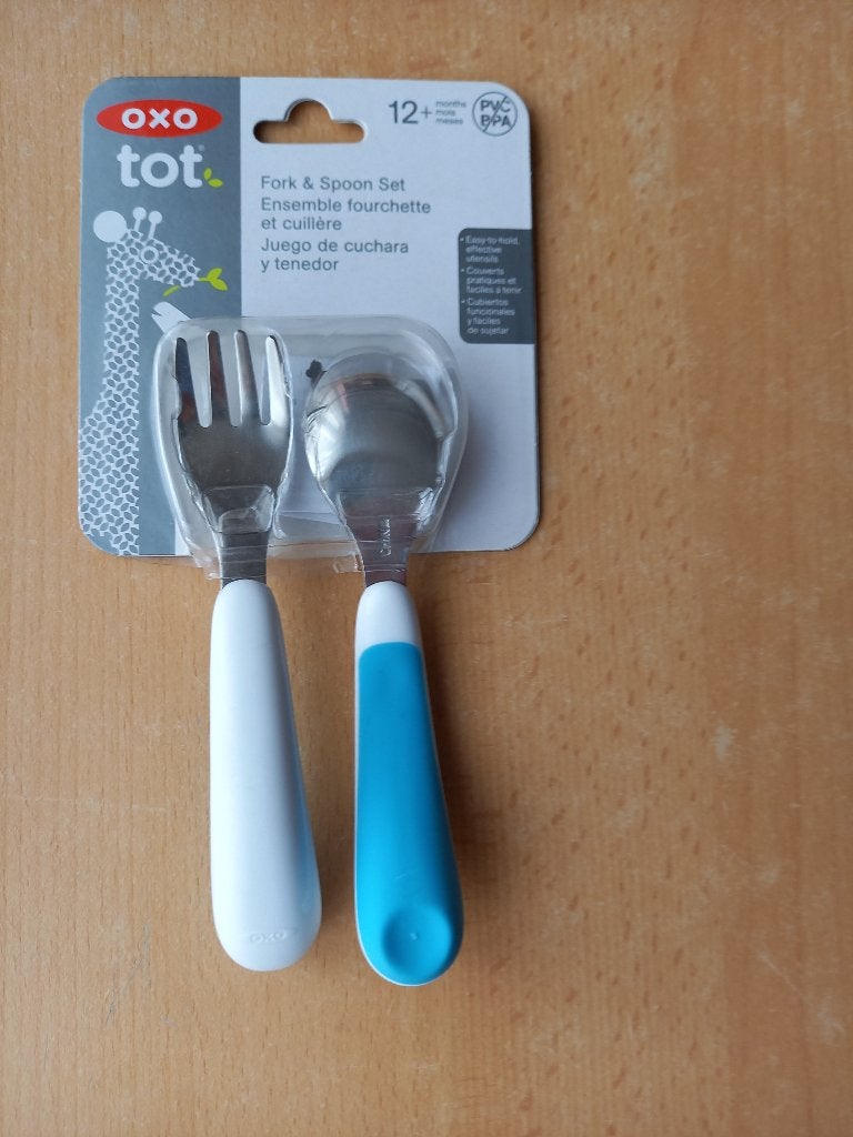 Nouveaux couverts, cuillère et fourchette OXO pour bébé, Neuf, Enlèvement ou Envoi, Sans BPA, Cuillère