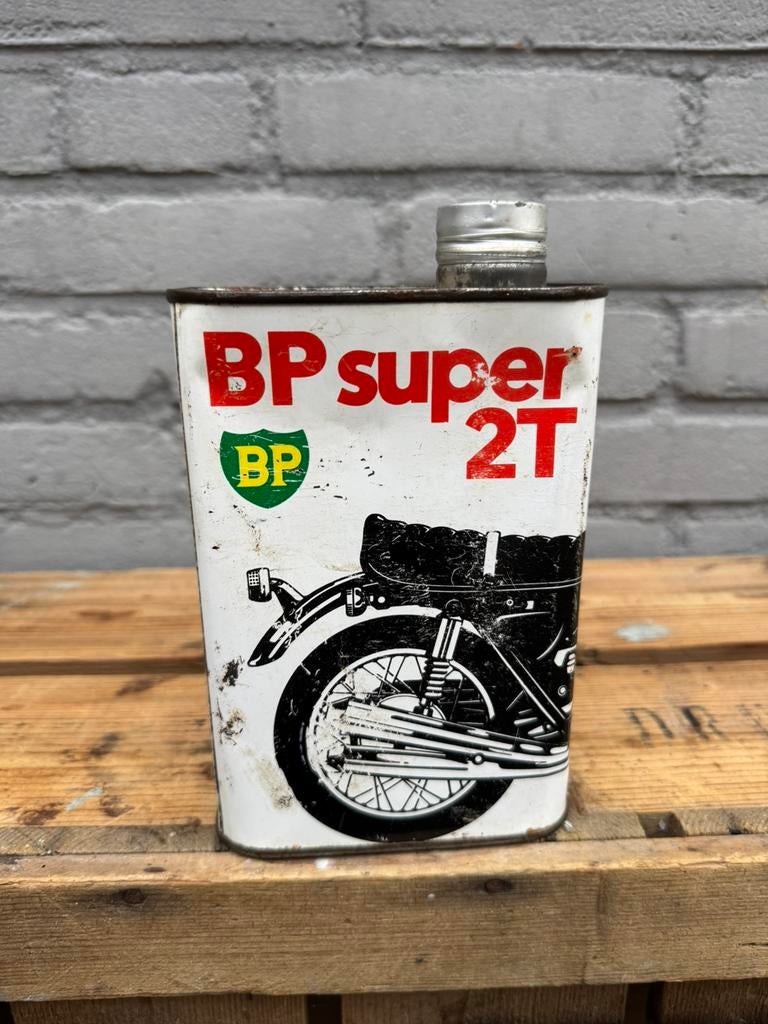 Bidon d'huile rare BP Course 2 Stroke, Collections, Marques & Objets publicitaires, Enlèvement ou Envoi, Utilisé, Emballage