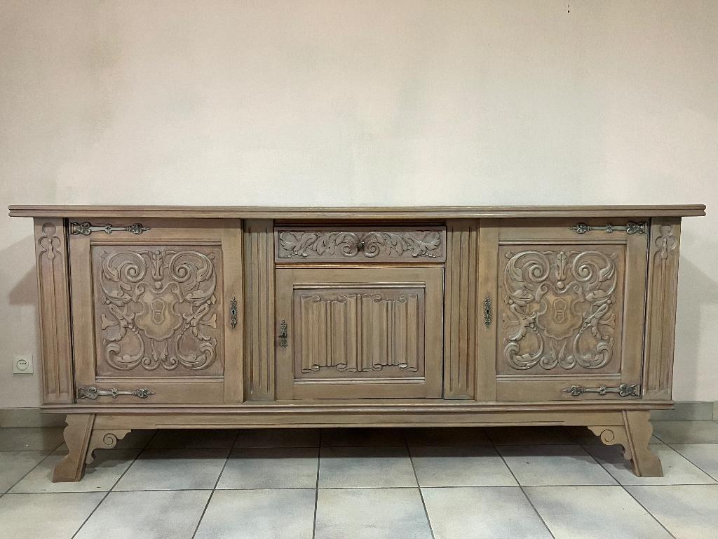 Houten dressoir, Ophalen, Gebruikt, 200 cm of meer, Overige houtsoorten