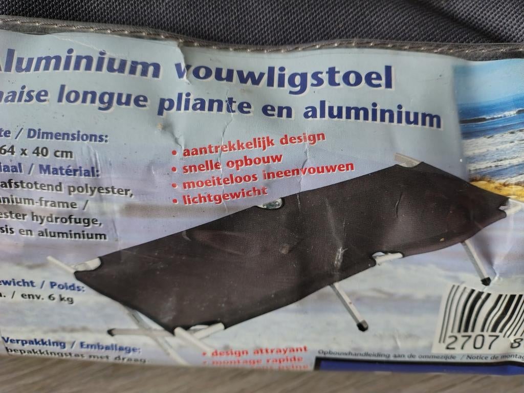 Aluminium vouwligstoel, Caravans en Kamperen, Ophalen