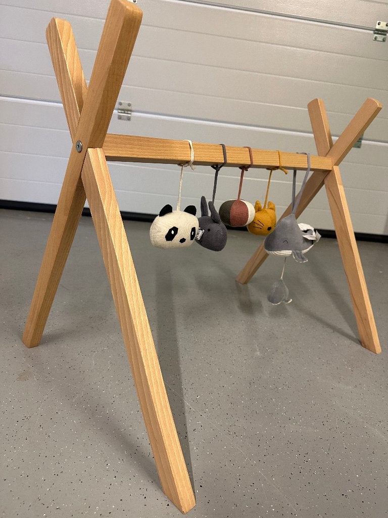 Houten babygym + speelgoed, Kinderen en Baby's, Speelgoed | Babyspeelgoed, Ophalen, Gebruikt, Babygym