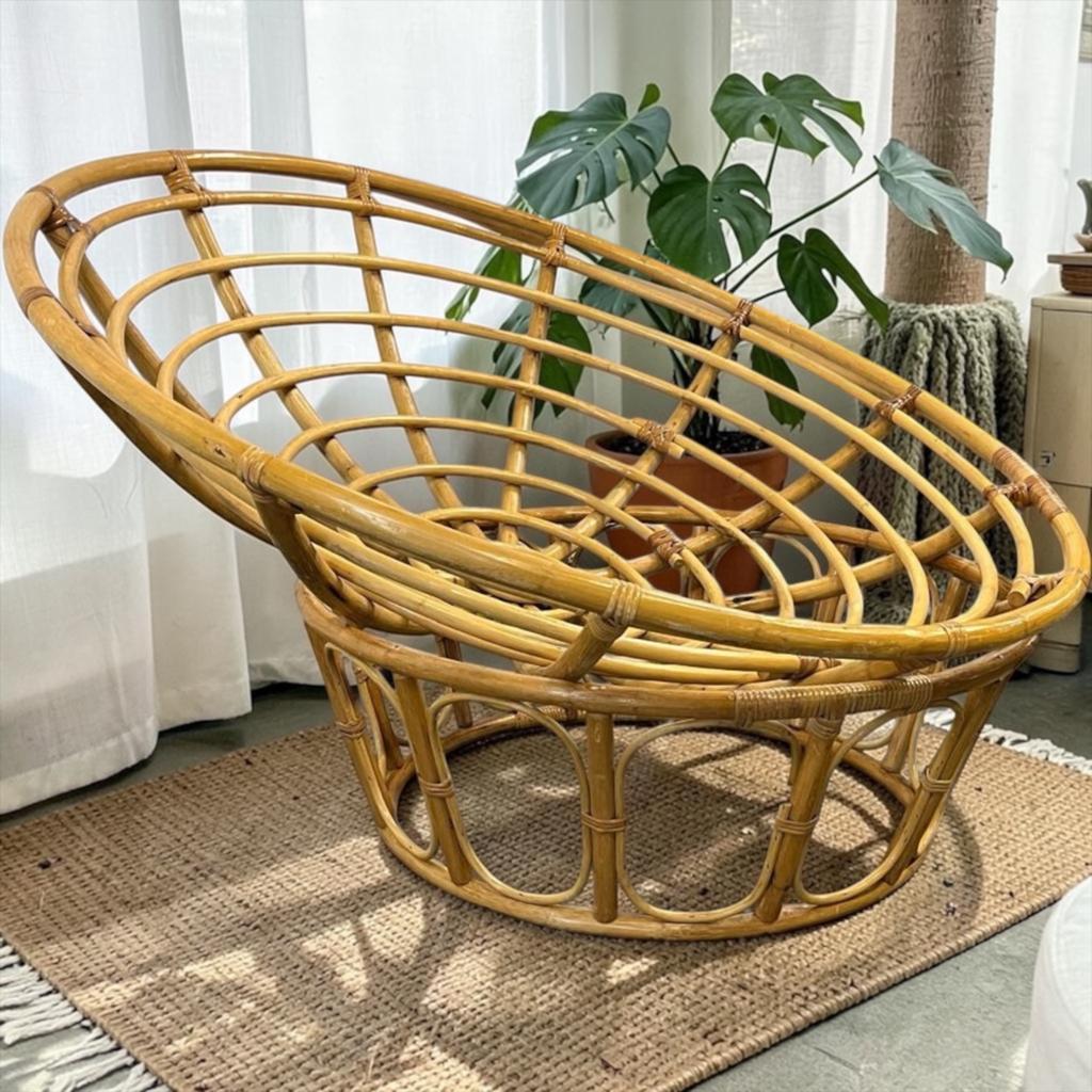 vintage XL rotan fauteuil / kuipstoel / lounge stoel, Huis en Inrichting, Fauteuils, Verzenden