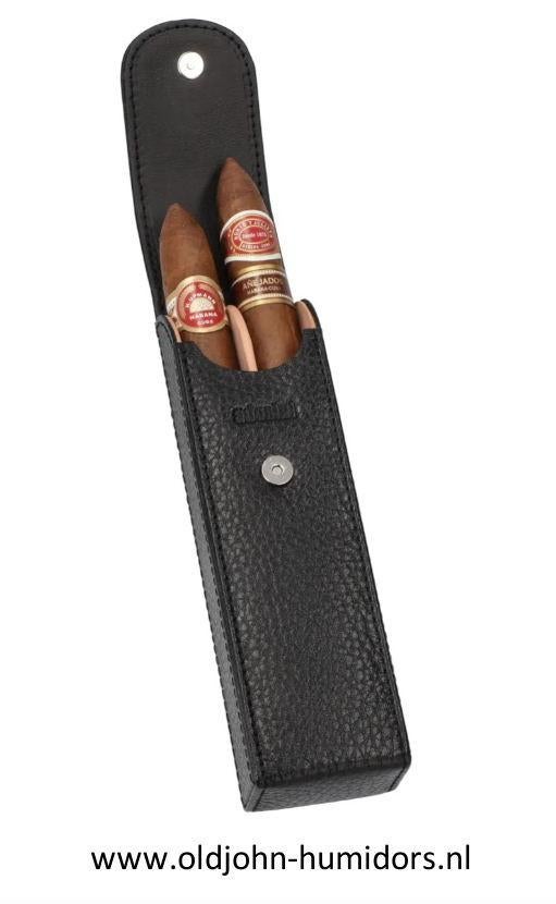 SIGAREN ETUI / SIGARENKOKER VAN ADORINI  - LEER- ZWART sk82, Verzenden, Nieuw, Tabaksdoos of Verpakking