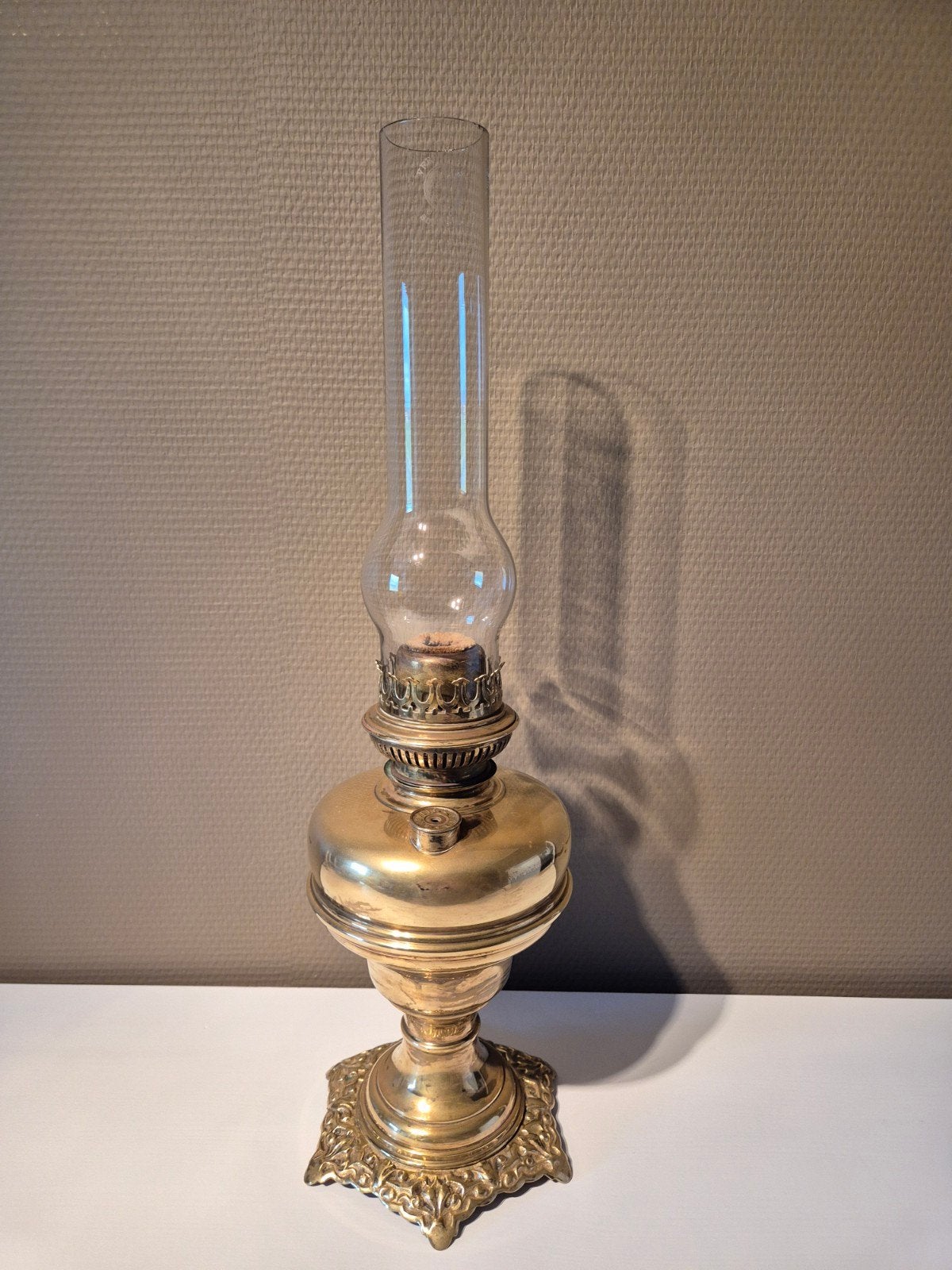 Prachtige olielamp van Lempereur & Bernard, Antiek en Kunst, Antiek | Verlichting, Ophalen of Verzenden