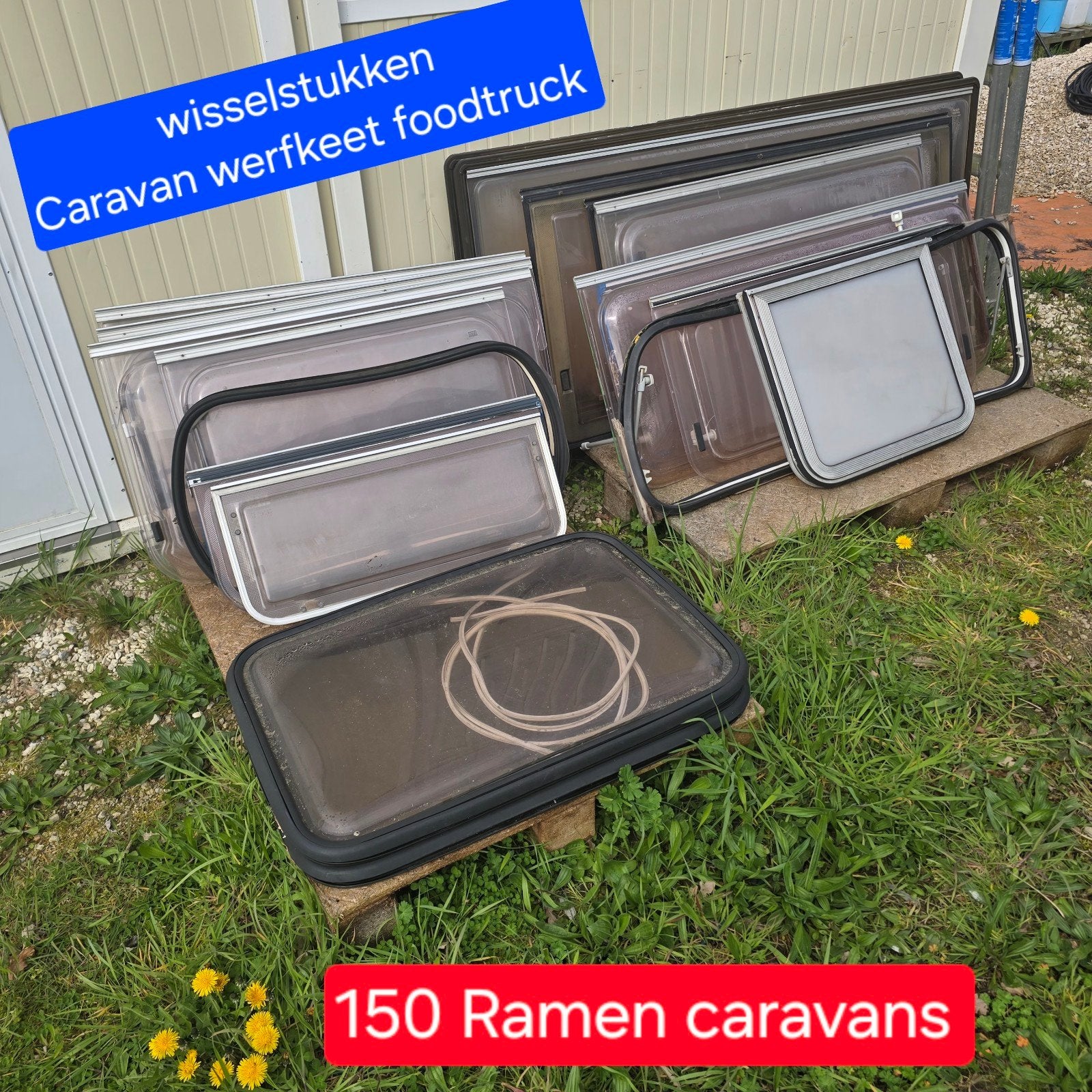 Caravan raam ramen uitzetraam dakvenster deur disselbak bouw, Caravans en Kamperen, Ophalen