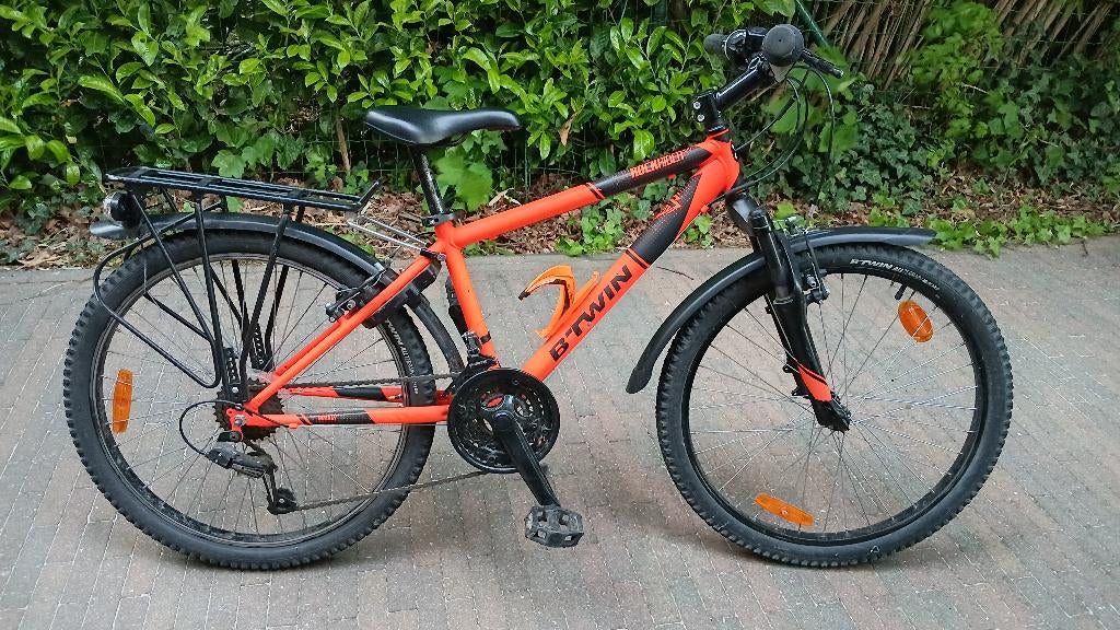 Mountainbike rockrider st500 b-twin 24 inche, Ophalen, Velgrem, Versnellingen, Zo goed als nieuw