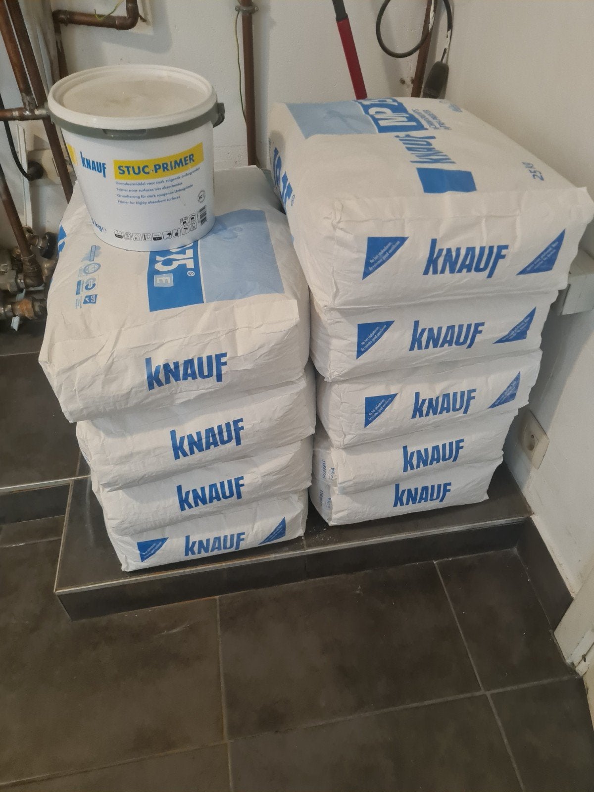 9 zakken mp 75  + 2.5kg stukprimer, Doe-het-zelf en Bouw, Isolatie en Afdichting, Ophalen, Nieuw