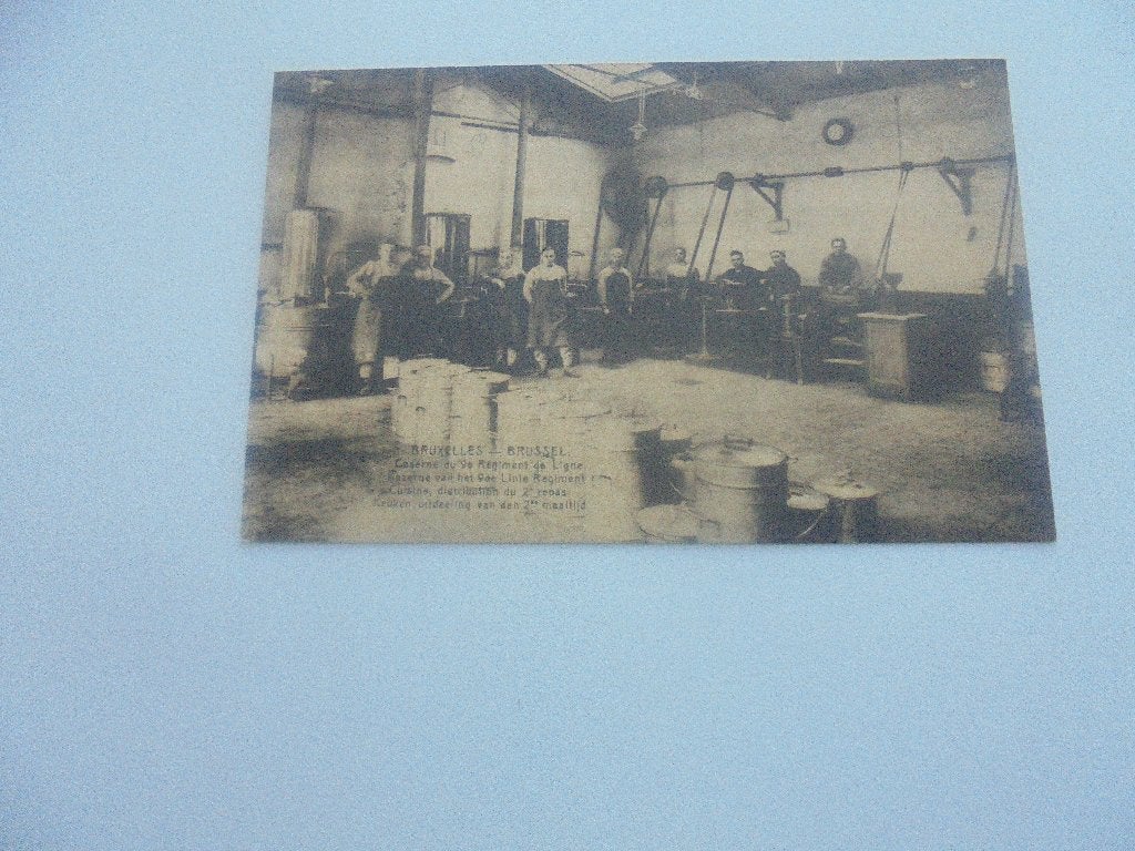 brussel- caserne 9regiment -grootkeuken, Verzenden, 1920 tot 1940, Ongelopen, Brussel (Gewest)