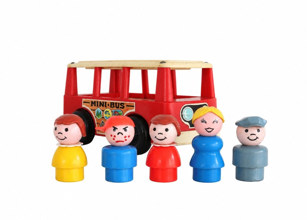 vintage Fisher-Price Little People Mini Bus, Ophalen of Verzenden, Gebruikt