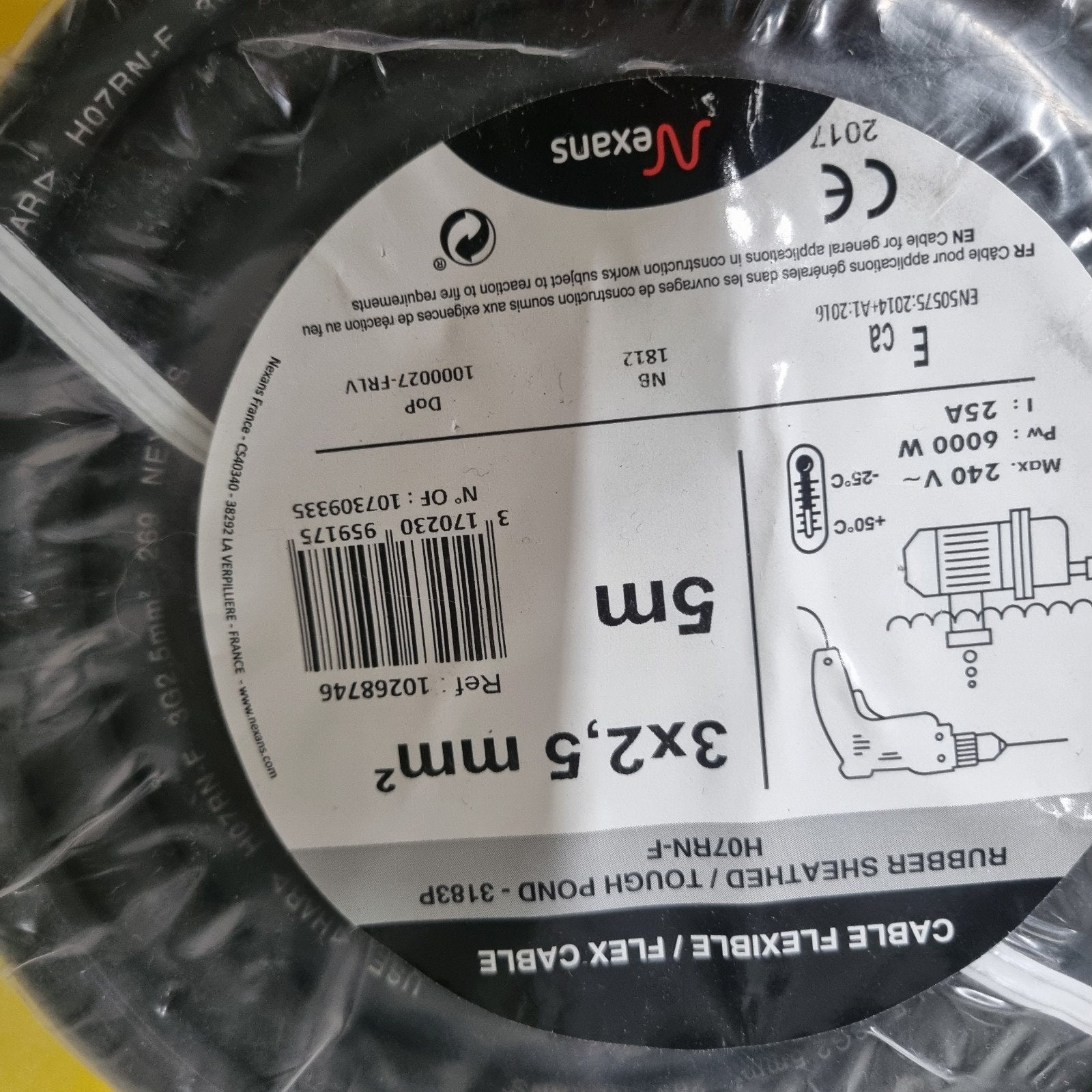 te koop 2 kabels 1,5 en 2,5 mm2, Ophalen, Nieuw