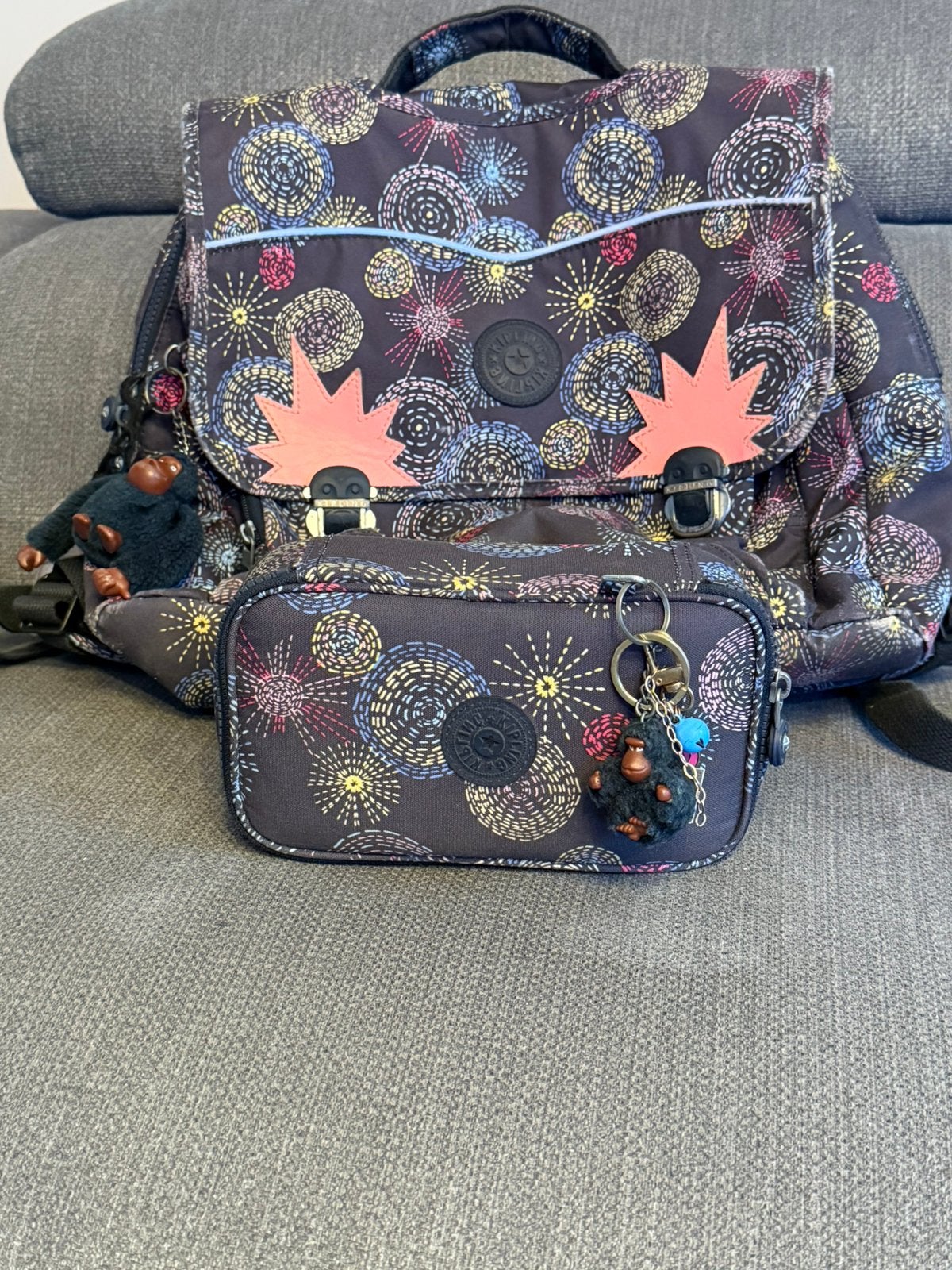 Cartable et plumier Kipling/ boekentas en pennenzak kipling, Enlèvement, Comme neuf, Kipling