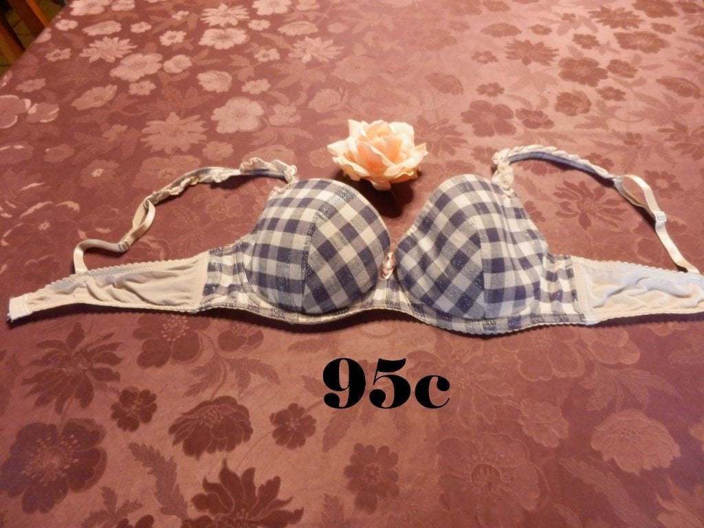 (53)- soutien gorge femme t.95c bleu blanc, Vêtements | Femmes, Sous-vêtements & Lingerie, Enlèvement ou Envoi, Bleu, Soutien-gorge