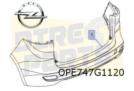 Opel Zafira C Tourer (12/11-9/16)  achterbumper  (te spuiten, Auto-onderdelen, -, Verzenden, -, Opel