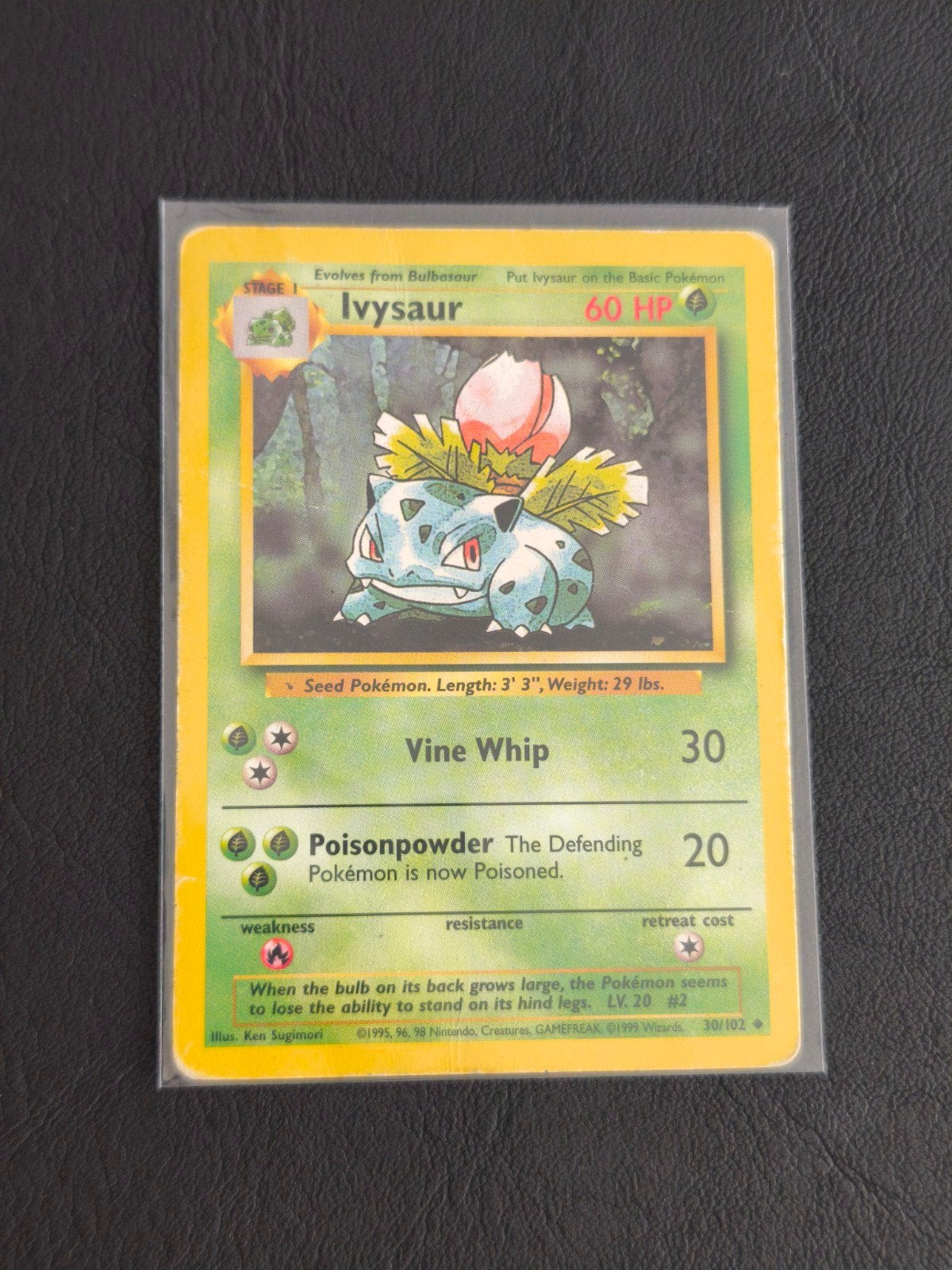 Originele Ivysaur Pokémon Kaart – Base Set (1999), Hobby en Vrije tijd, Verzamelkaartspellen | Pokémon, Ophalen
