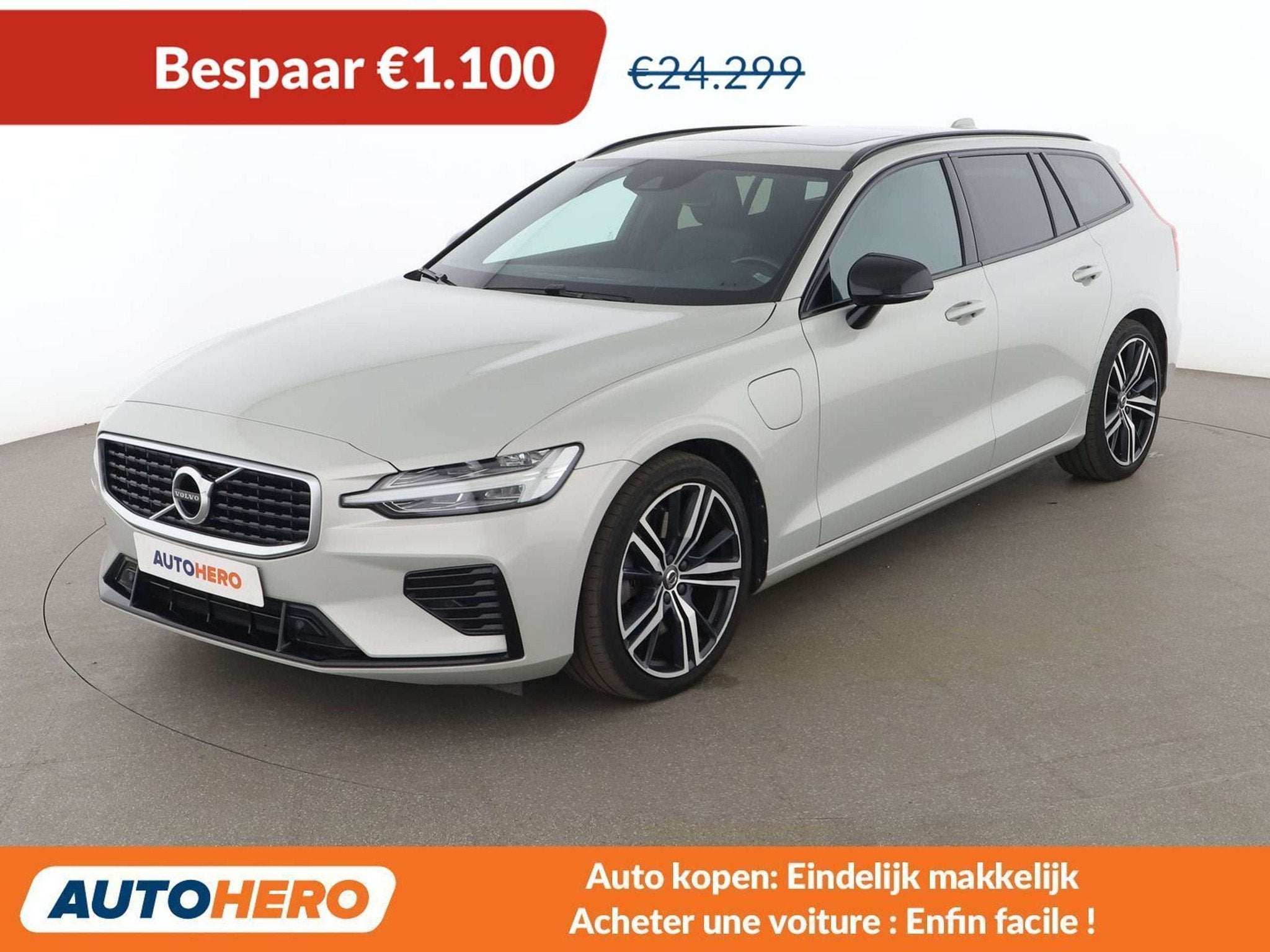 Volvo V60 2.0 T6 Plug-in Hybrid R-Design AWD (bj 2020), Auto's, Automaat, 341 pk, Gebruikt, 1969 cc