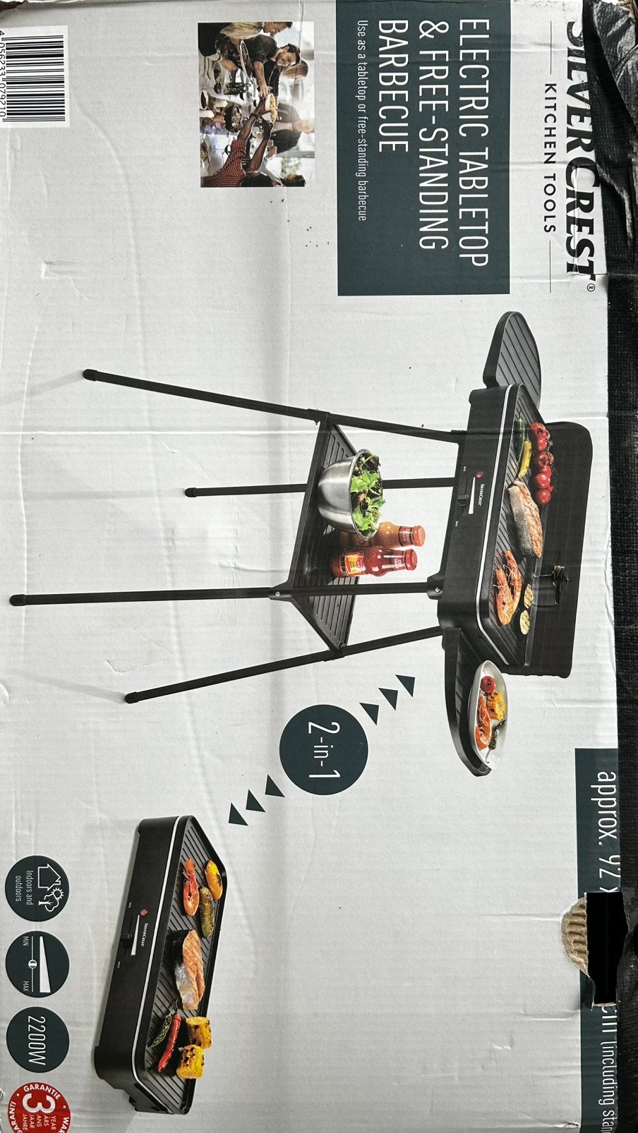 Elektrische tafel- en staande grill, Ophalen of Verzenden, Nieuw