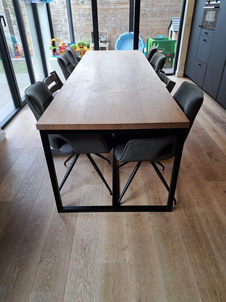Eettafel, Huis en Inrichting, Ophalen, Gebruikt, Eikenhout, 200 cm of meer