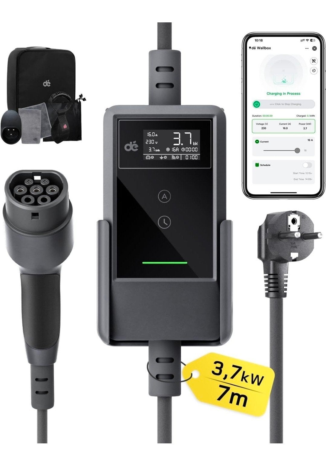Dé Chargeur Voiture Électrique 3.7kw, Enlèvement ou Envoi, Utilisé