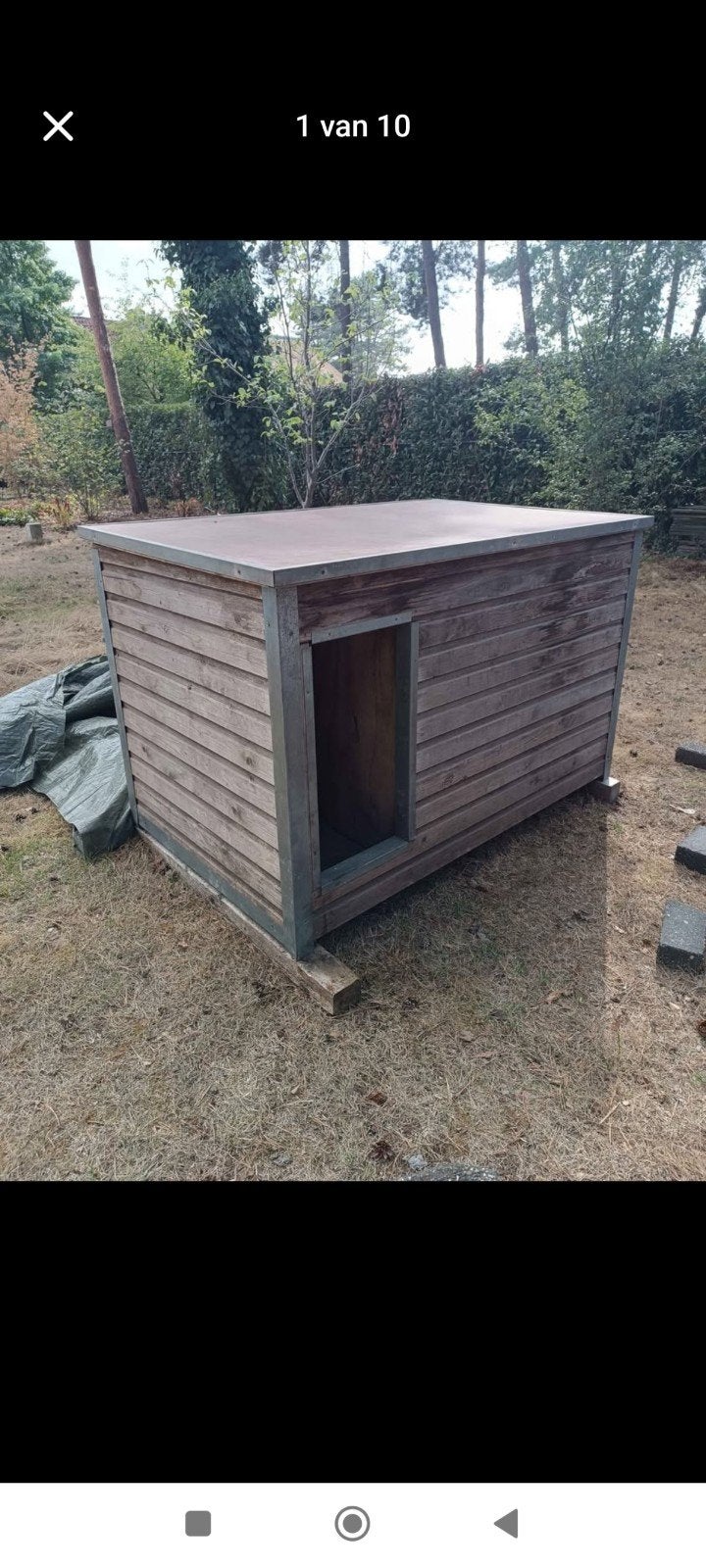 Buitenhondenhok, Tuin en Terras, Tuinhuizen, Overige typen, Zonder ramen, Hout, Ophalen