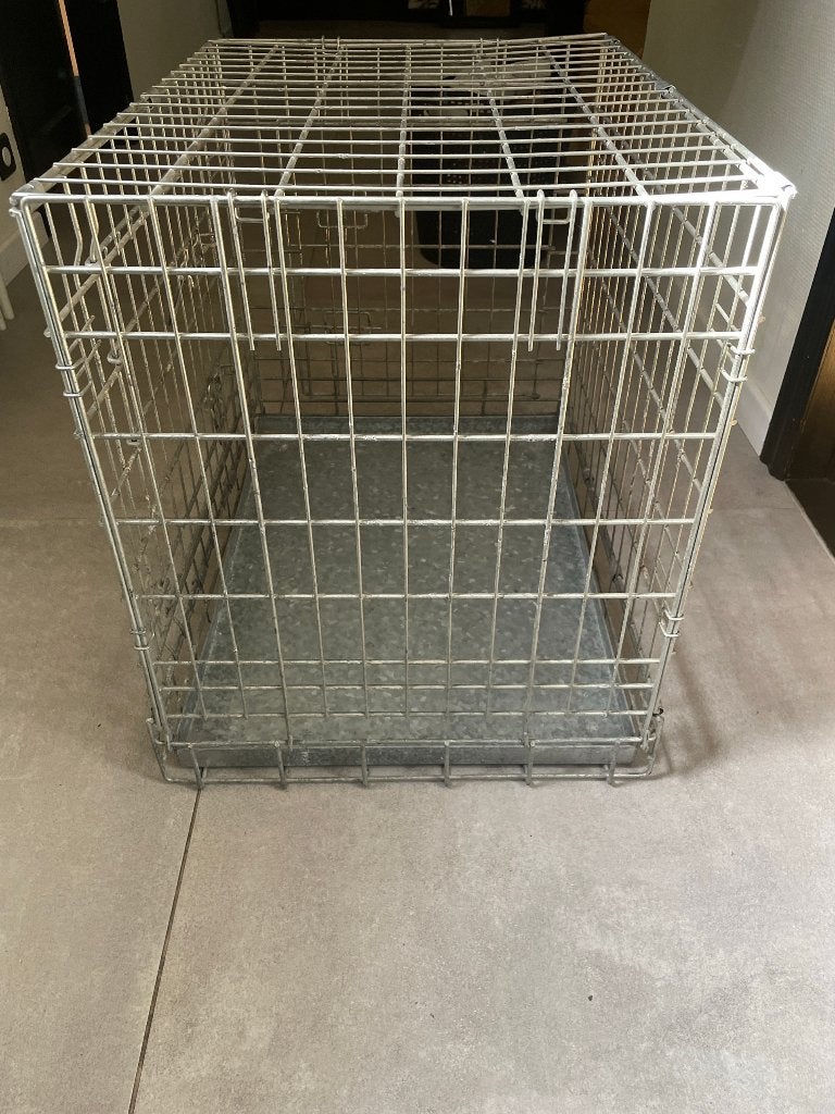 Metalen hondenbench opklapbaar H55xL61xB46cm, Dieren en Toebehoren, Ophalen, Gebruikt