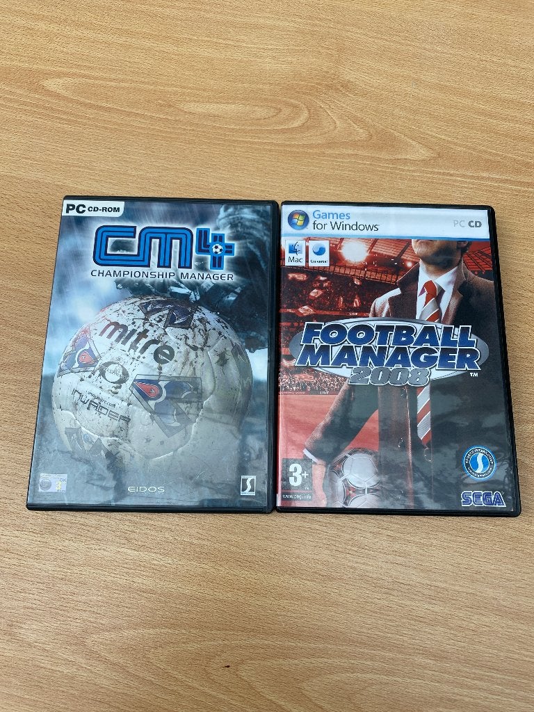 Lot: Championship Manager 4 + Football Manager 2008, Games en Spelcomputers, Eén computer, Ophalen of Verzenden, Zo goed als nieuw