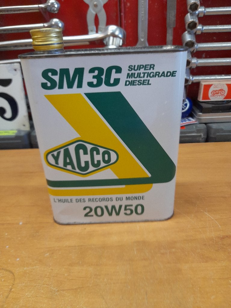 ancien bidon huile vide yacco sm3c 20w50, Collections, Marques & Objets publicitaires, Utilisé, Autres types, Envoi