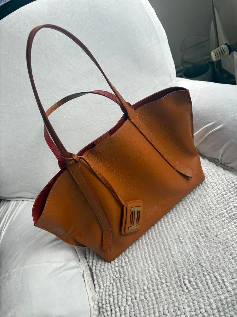 sac cuir, Handtassen en Accessoires, Ophalen of Verzenden, Zo goed als nieuw