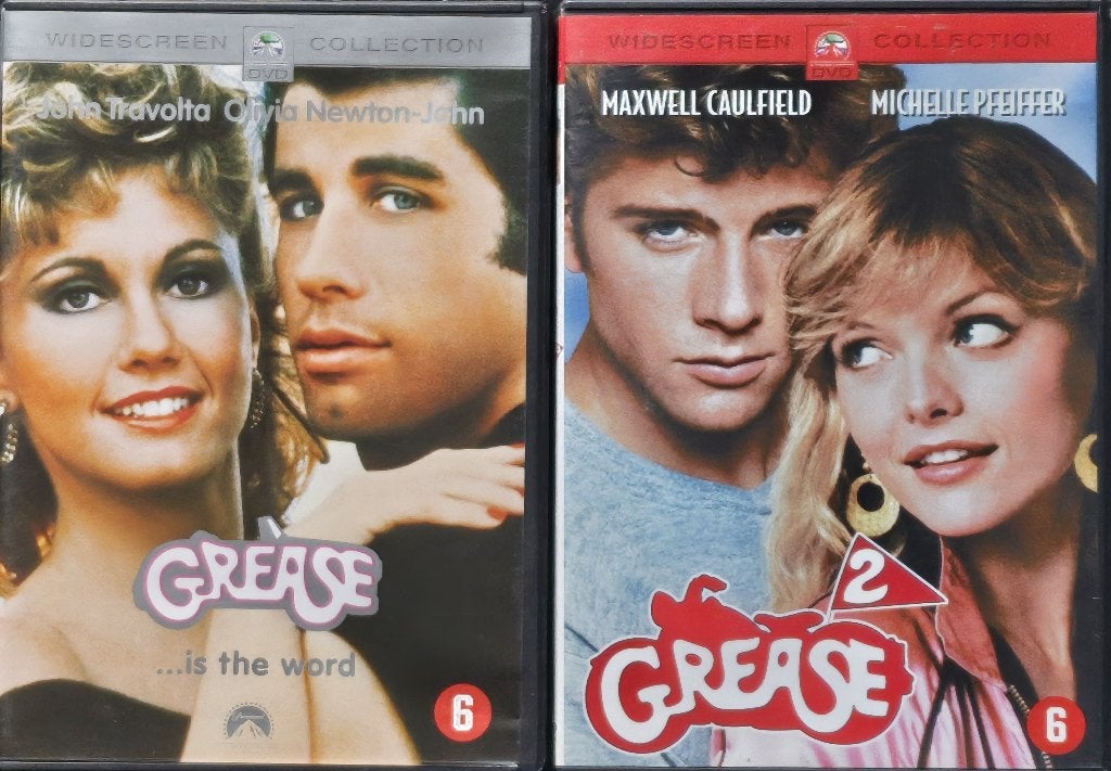 Grease (1978) & Grease 2 (1982), CD & DVD, Enlèvement ou Envoi, Anglais, Comédie, Néerlandais